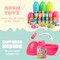 24 Pcs Prefilled Easter Eggs Bubble Wands for Kids Party Favors, Basket Stuffers, Toys Inside for Children Fun, Easter Decorations, Egg Hunt Game, Classroom Prize Supplies Gifts Décor